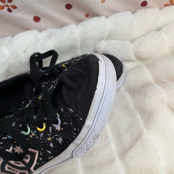 DC Shoes Girls 3 Black Soft Girl Streetwear Pastel Splatter Skater Sneakers - Picture 10 of 14